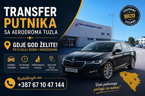 Transfer putnika sa aerodroma Tuzla