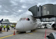 Lufthansa pad predjeg dijela aviona